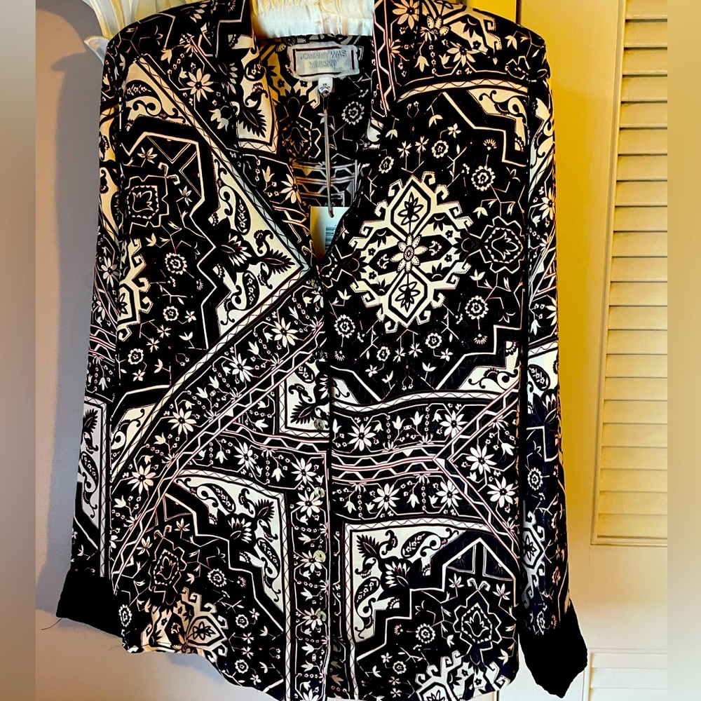 NWT‎ Johnny Was Workshop Silk Pajama Top